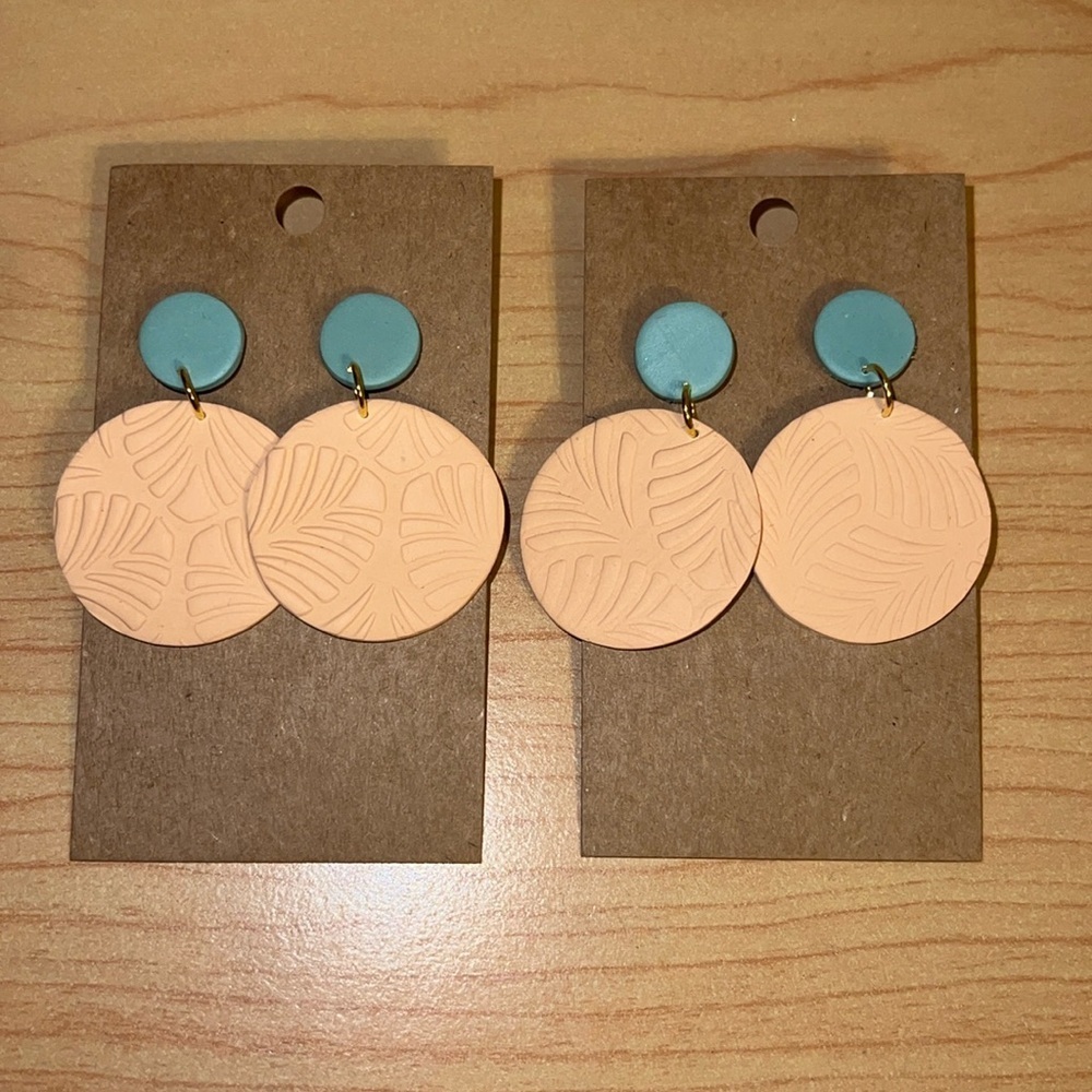 Boho clay earrings